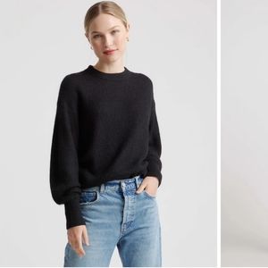 New Quince Baby Alpaca  Wool Crewneck Sweater Black